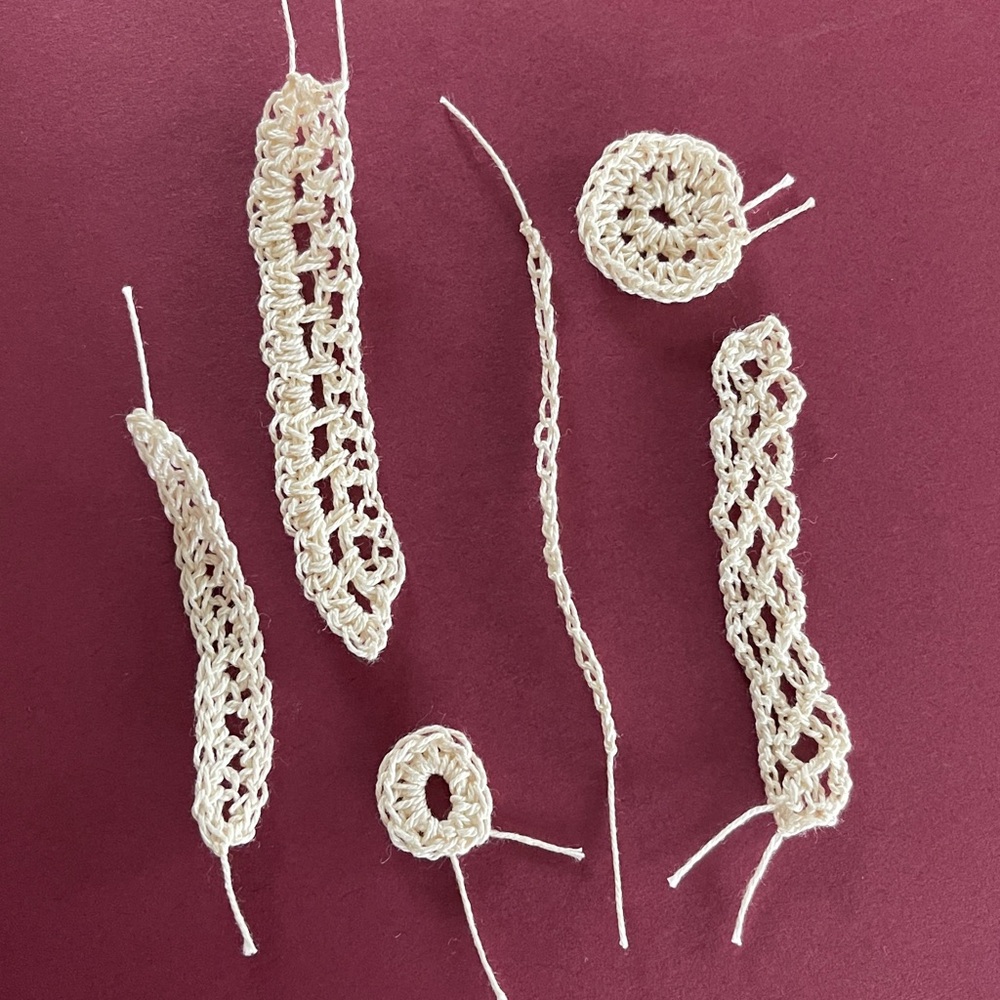 Handmade Crochet Lace Pieces in Cream🌺 - Picture 2 of 5